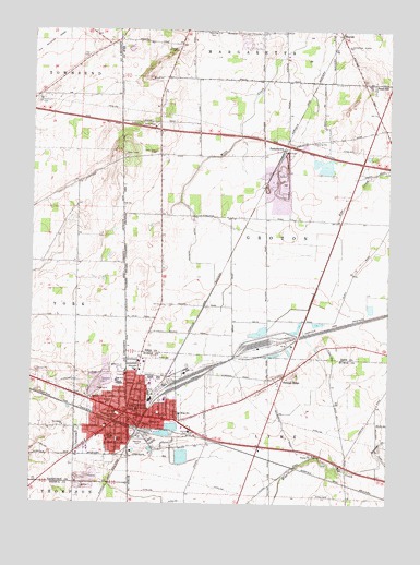 Bellevue, OH USGS Topographic Map