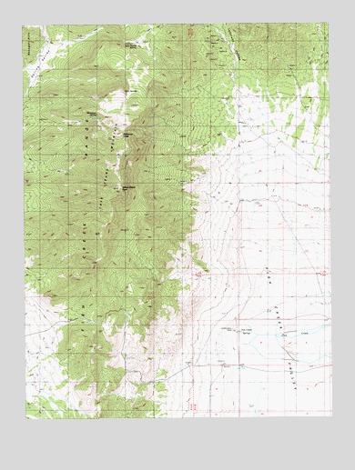 Bellevue Peak, NV USGS Topographic Map