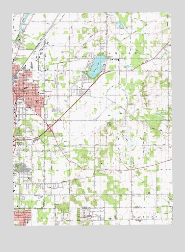 Niles East, MI USGS Topographic Map