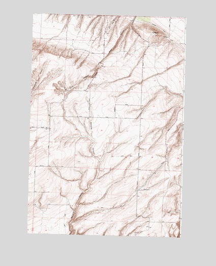 Nine Canyon, WA USGS Topographic Map