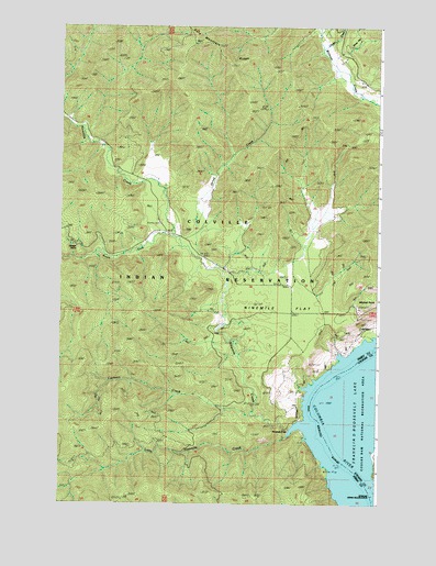 Ninemile Flat, WA USGS Topographic Map