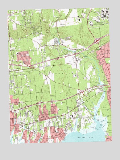 Bellport, NY USGS Topographic Map