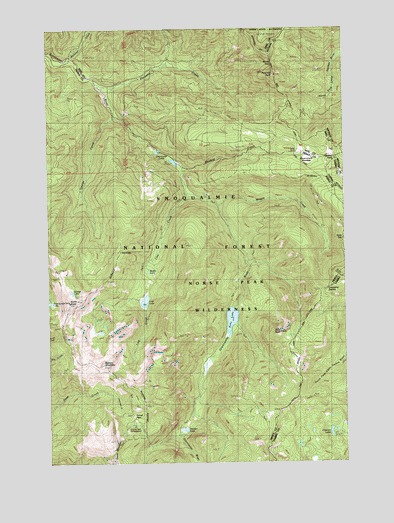 Noble Knob, WA USGS Topographic Map