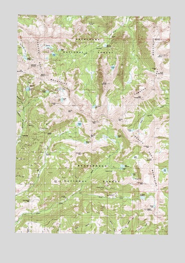 Noble Peak, MT USGS Topographic Map