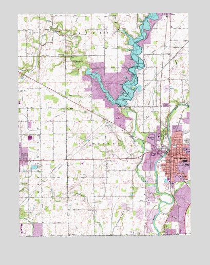 Noblesville, IN USGS Topographic Map