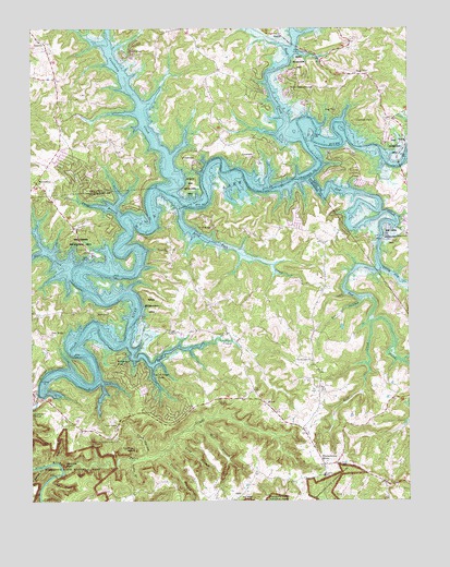 Nolin Lake, KY USGS Topographic Map