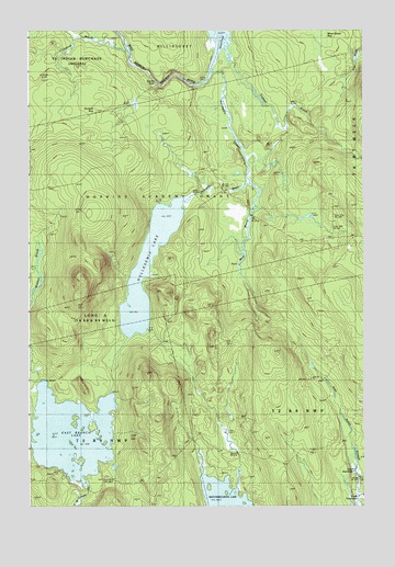 Nollesemic Lake, ME USGS Topographic Map