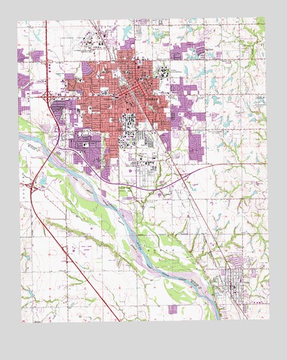 Norman, OK USGS Topographic Map