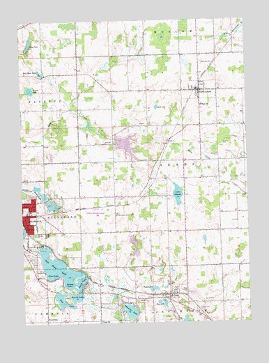North Adams, MI USGS Topographic Map