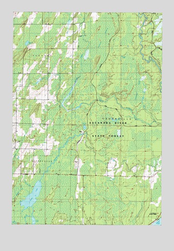North Lake, MI USGS Topographic Map