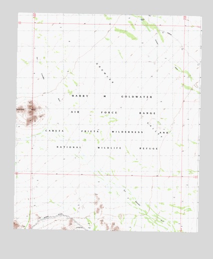 North of Agua Dulce Mountains, AZ USGS Topographic Map