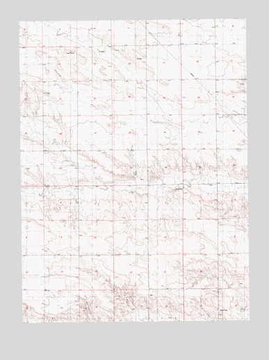 North of Bushnell, NE USGS Topographic Map