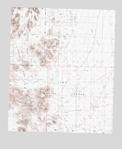 North of Roll, AZ USGS Topographic Map