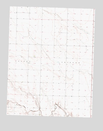 North of Tribune, KS USGS Topographic Map