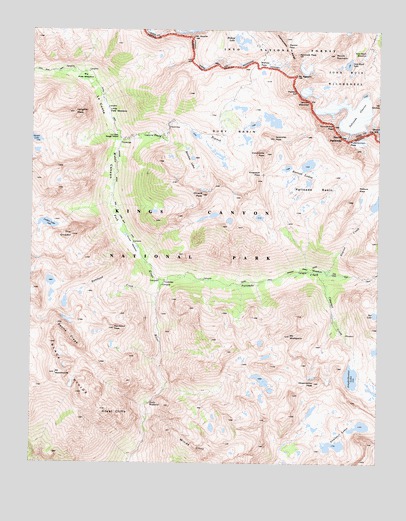 North Palisade, CA USGS Topographic Map