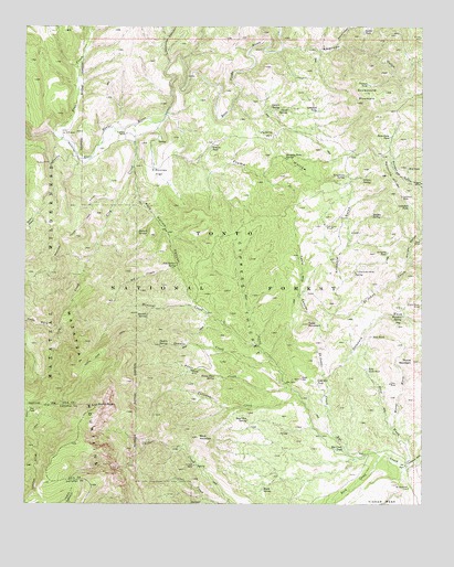 North Peak, AZ USGS Topographic Map