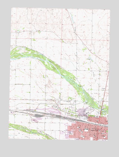 North Platte West, NE USGS Topographic Map