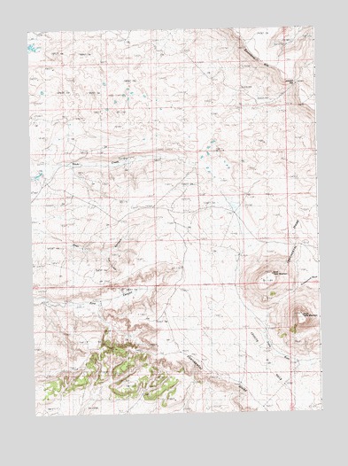 North Table Mountain, WY USGS Topographic Map