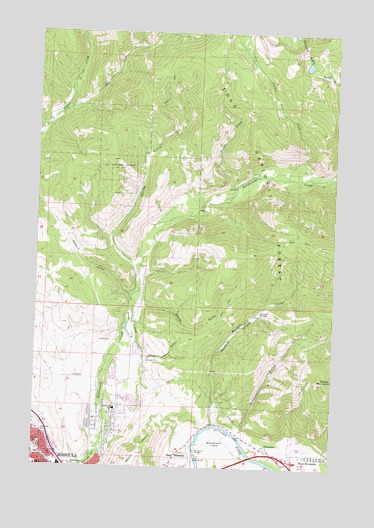 Northeast Missoula, MT USGS Topographic Map