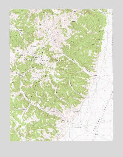 Northumberland Pass, NV USGS Topographic Map