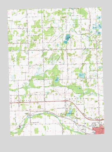 Northwest Albion, MI USGS Topographic Map