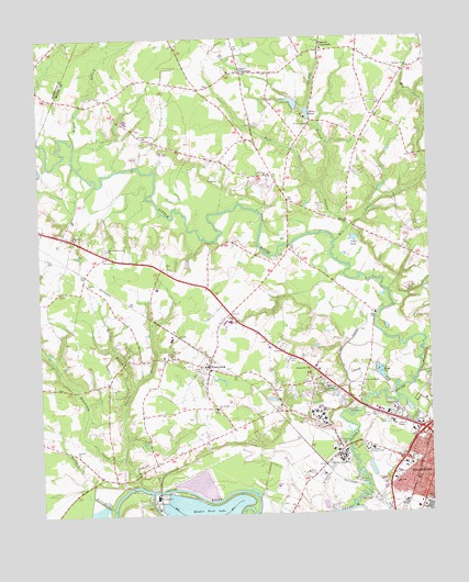 Northwest Goldsboro, NC USGS Topographic Map