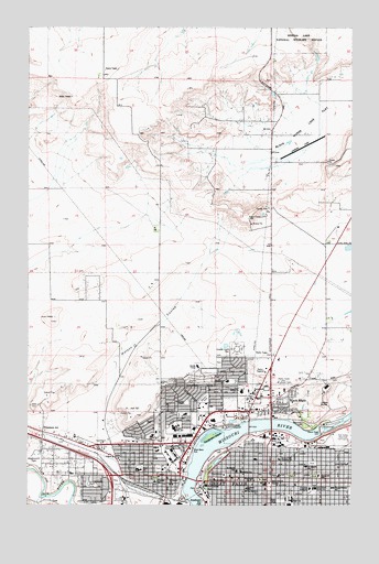 Northwest Great Falls, MT USGS Topographic Map