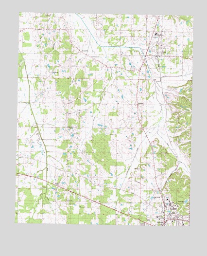 Northwest Pontotoc, MS USGS Topographic Map