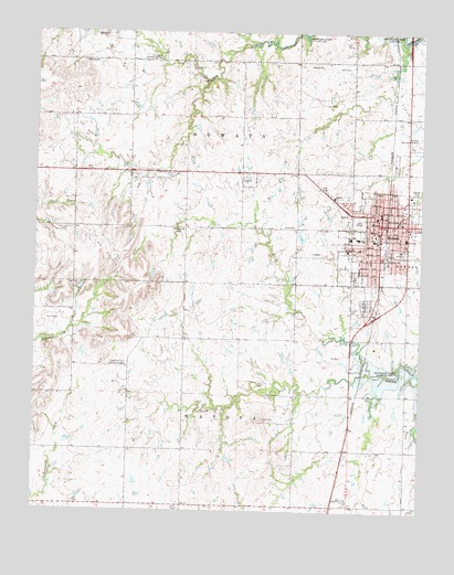 Nowata West, OK USGS Topographic Map