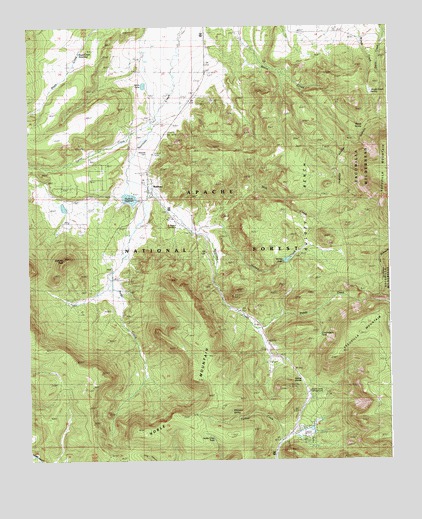 Nutrioso, AZ USGS Topographic Map