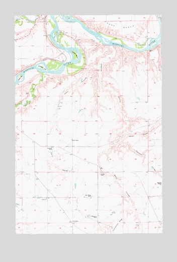 O'Hanlon Coulee, MT USGS Topographic Map