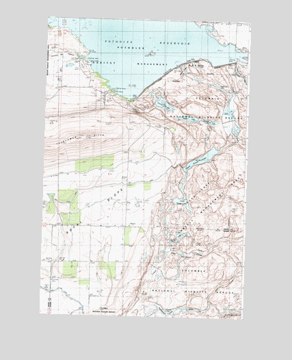 O'Sullivan Dam, WA USGS Topographic Map