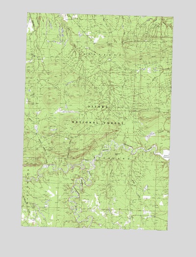 Oak Bluff, MI USGS Topographic Map