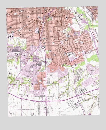 Oak Cliff, TX USGS Topographic Map