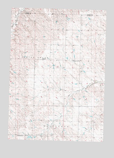 Belvidere NE, SD USGS Topographic Map