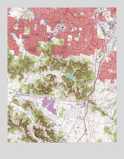 Oak Hill, TN USGS Topographic Map