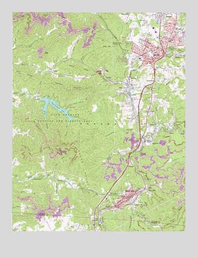 Oak Hill, WV USGS Topographic Map