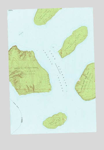 Oak Island, WI USGS Topographic Map