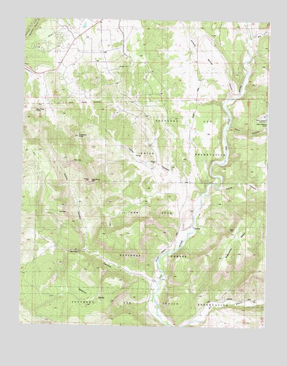 Oakbrush Hill, CO USGS Topographic Map