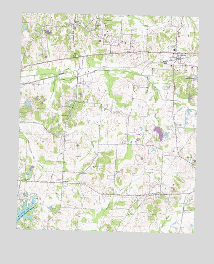 Oakland, TN USGS Topographic Map