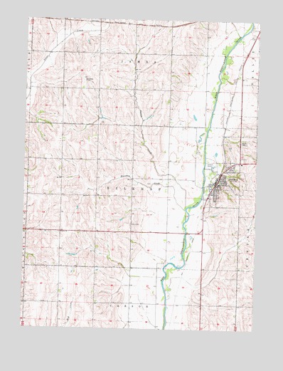Oakland, IA USGS Topographic Map