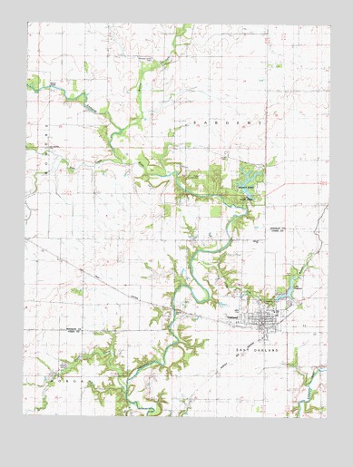 Oakland, IL USGS Topographic Map