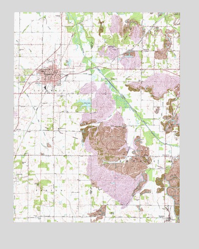 Oakland City, IN USGS Topographic Map