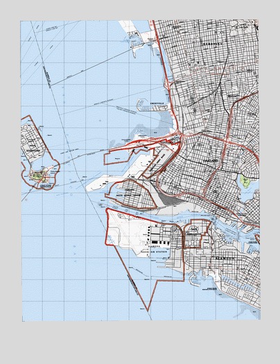 Oakland West, CA USGS Topographic Map
