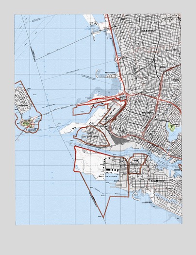 Oakland West, CA USGS Topographic Map
