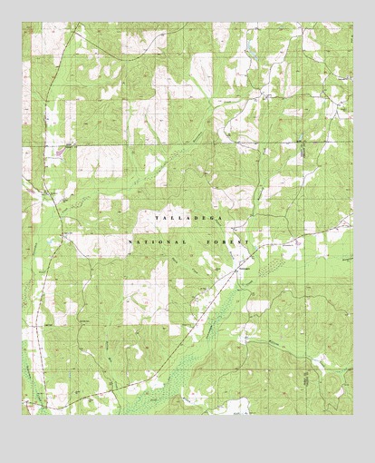 Oakmulgee, AL USGS Topographic Map