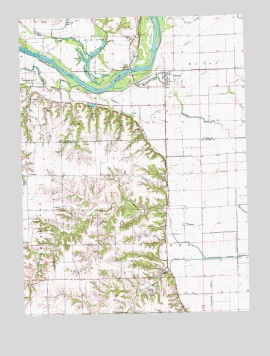 Oakville, IA USGS Topographic Map