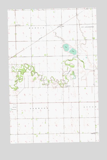 Oakwood, ND USGS Topographic Map