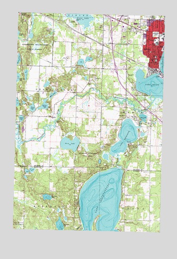 Bemidji West, MN USGS Topographic Map