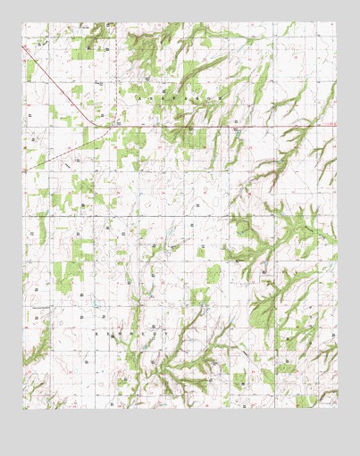 Oakwood SE, OK USGS Topographic Map